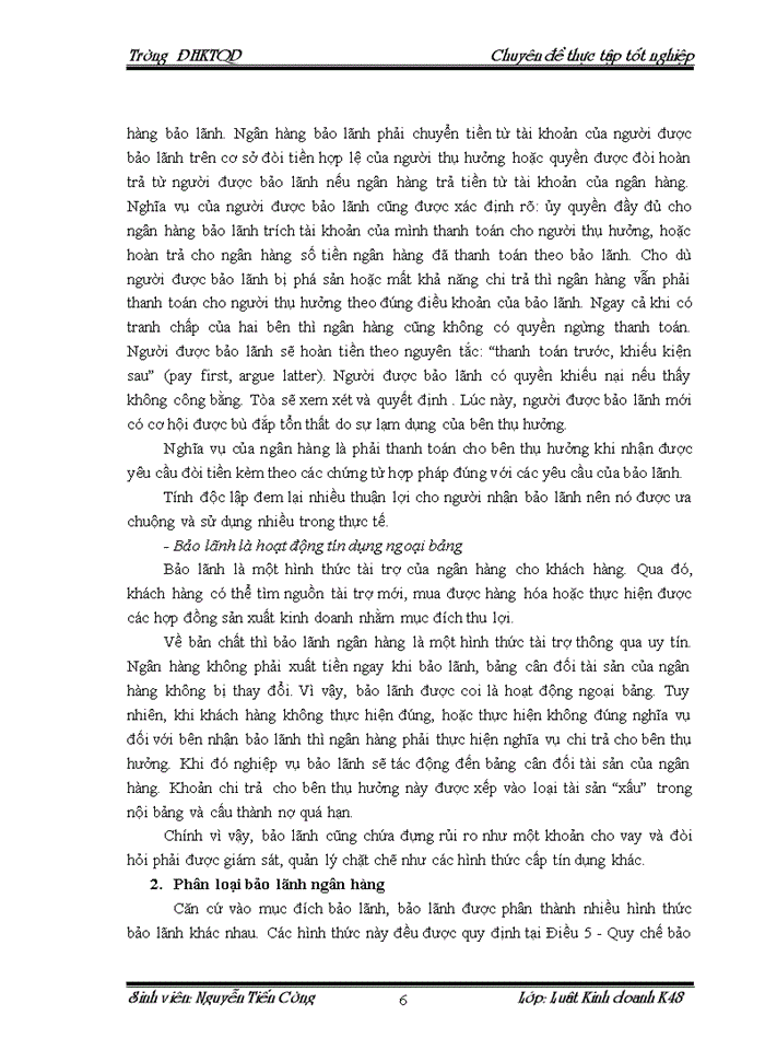 image for page Cơ sở pháp lý về bảo lãnh ngân hàng và thực tiễn áp dụng tại Ngân hàng TMCổ phần Hàng Hải Việt Nam Chi nhánh Trường Chinh