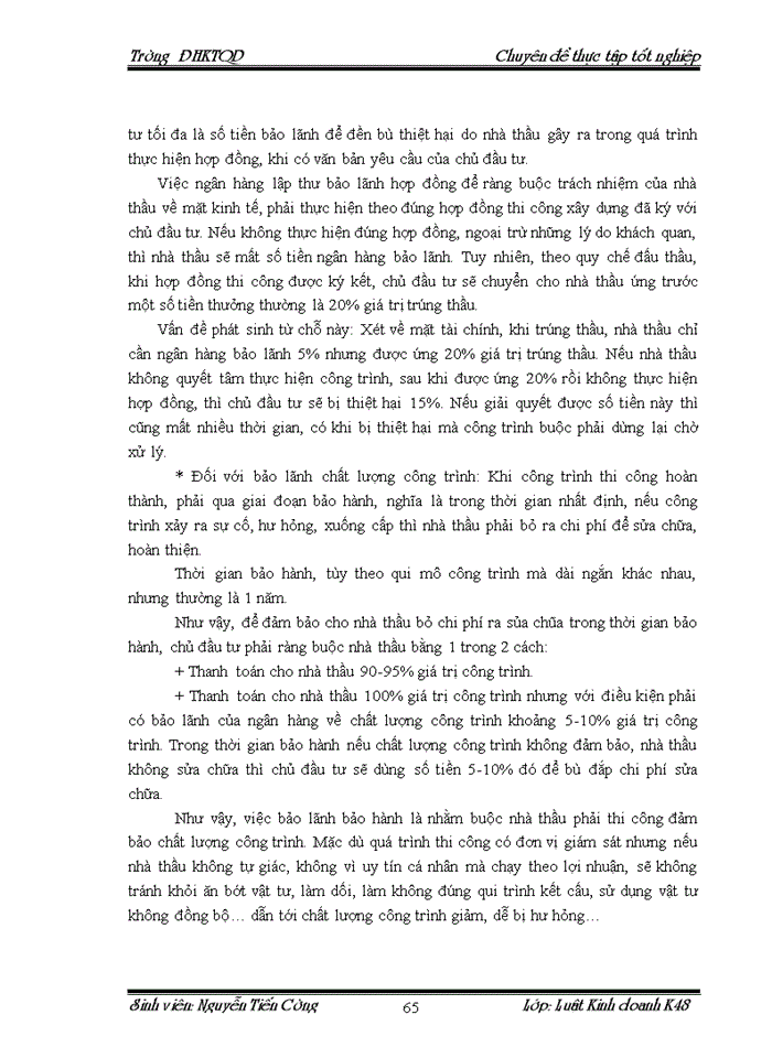 image for page Cơ sở pháp lý về bảo lãnh ngân hàng và thực tiễn áp dụng tại Ngân hàng TMCổ phần Hàng Hải Việt Nam Chi nhánh Trường Chinh