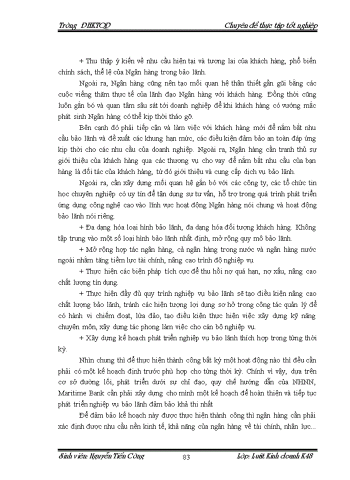 image for page Cơ sở pháp lý về bảo lãnh ngân hàng và thực tiễn áp dụng tại Ngân hàng TMCổ phần Hàng Hải Việt Nam Chi nhánh Trường Chinh