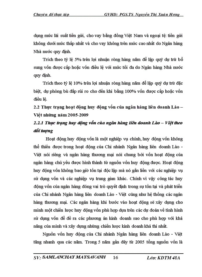 image for page Huy động vốn tại Ngân hàng liên doanh Lào - Việt chi nhánh Hà Nội