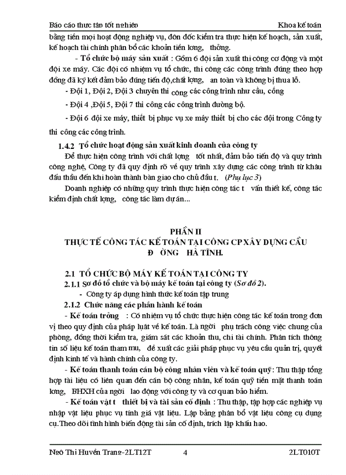 Báo cáo tæng quan vÒ c ng ty Cổ phần x y dùng cÇu êng hµ tÜnh