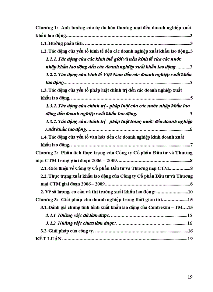 image for page Tự do hóa thương mại ảnh hưởng đến công ty Công ty Cổ phần Đầu tư và Thương mại CThương mại