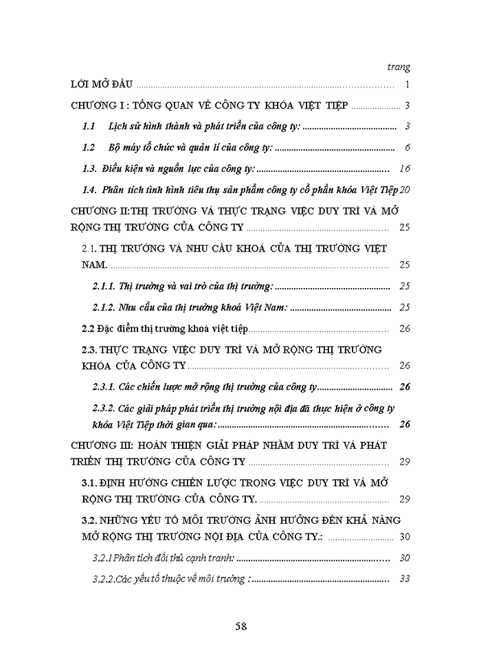 image for page Giải pháp marketing nhằm duy trì và mở rộng thị trường sản phẩm nội địa cho công ty khóa Việt Tiệp