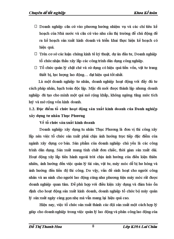 image for page Kế toán chi phí sản xuất và tính giá thành sản phẩm xây lắp tại Danh nghiệp xây dựng tư nhân Thục Phương