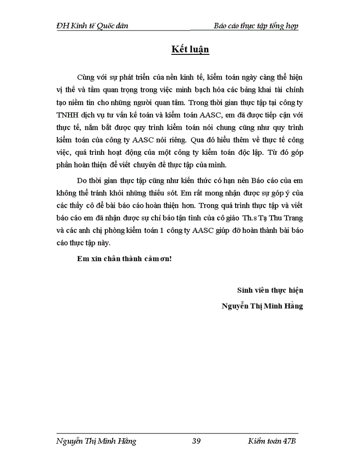 image for page Báo cáo công ty Trách nhiệm hữu hạn dịch vụ tư vấn tài chính kế toán và kiểm toán AASC