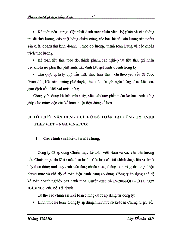 image for page Báo cáo Công ty Trách nhiệm hữu hạn Thép Việt Nga VINAFCO