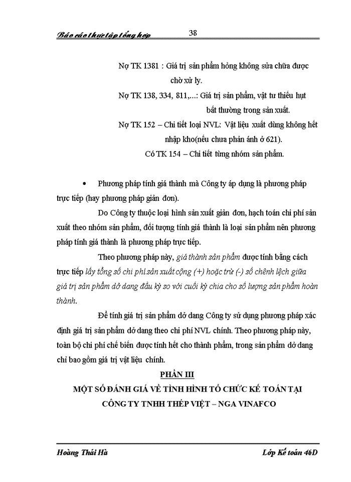 image for page Báo cáo Công ty Trách nhiệm hữu hạn Thép Việt Nga VINAFCO