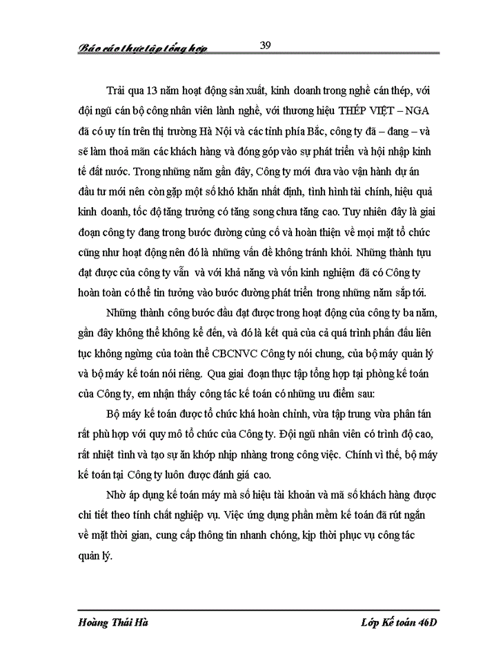 image for page Báo cáo Công ty Trách nhiệm hữu hạn Thép Việt Nga VINAFCO