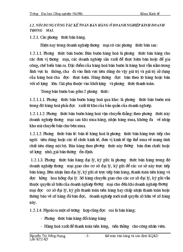 image for page Hoµn thiÖn kÕ to n b n hµng vµ x c Þnh kÕt qu b n hµng t i C ng ty Trách nhiệm hữu hạn Thương mại DV Thñy Qu n