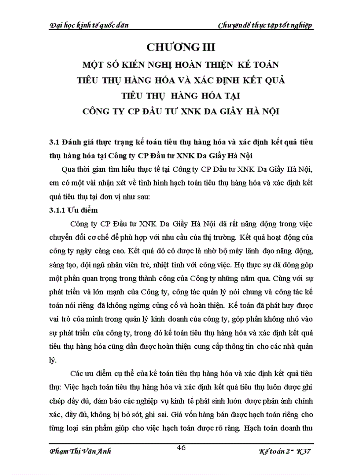 image for page Hoàn thiện kế toán tiêu thụ và xác định kết quả tiêu thụ hàng hóa tại Công ty Cổ phần Đầu tư XNK Da Giầy Hà Nội