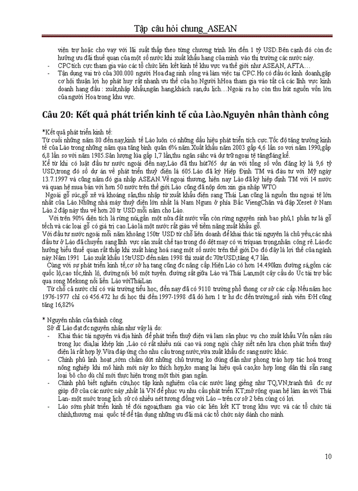 image for page Tập câu hỏi chung ASEAN