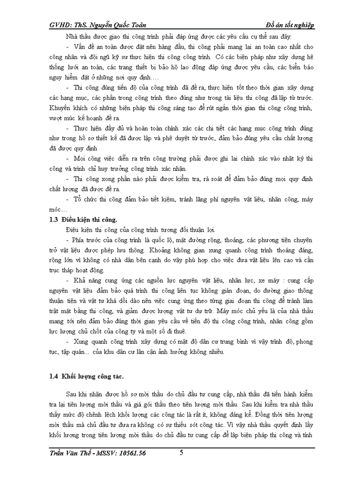 image for page Giới thiệu chung về công trình điều kiện thi công và các phương hướng thi công tổng quát 4 5 bản vẽ A1