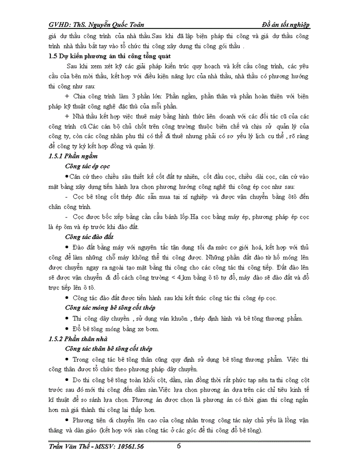 image for page Giới thiệu chung về công trình điều kiện thi công và các phương hướng thi công tổng quát 4 5 bản vẽ A1