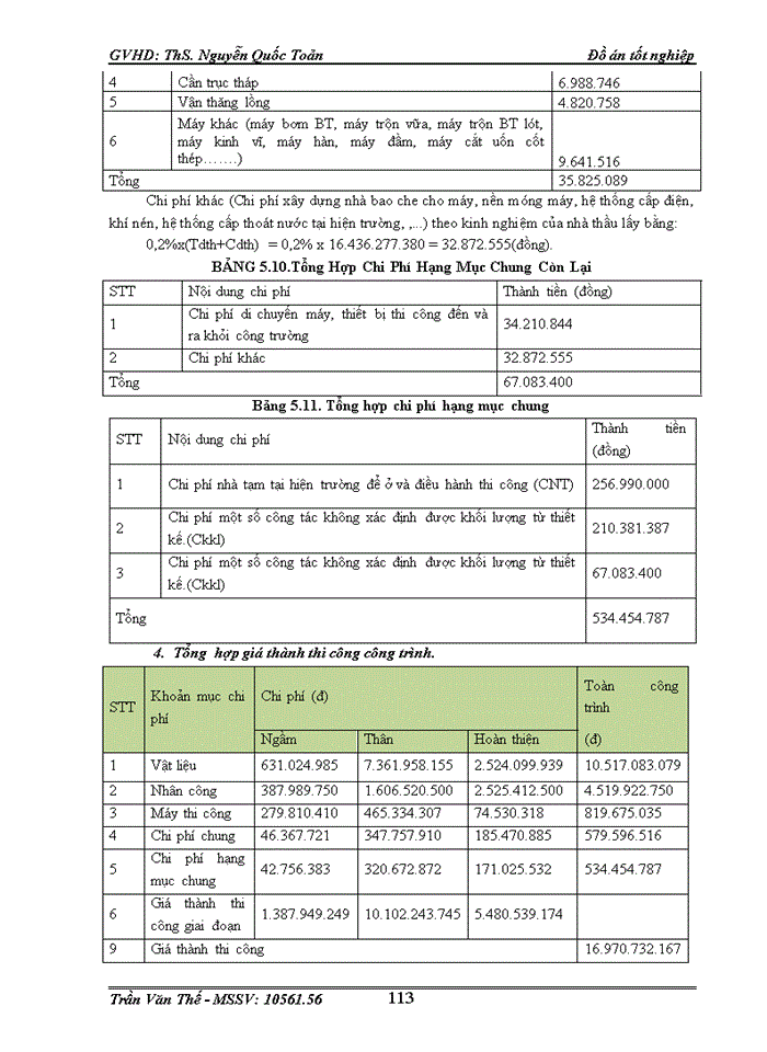 image for page Giới thiệu chung về công trình điều kiện thi công và các phương hướng thi công tổng quát 4 5 bản vẽ A1