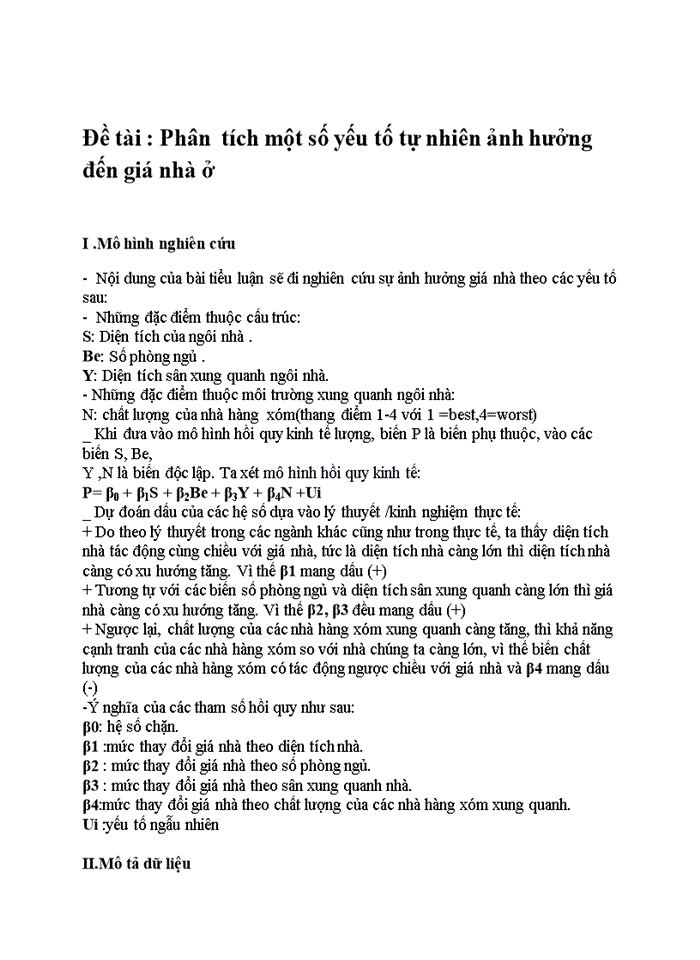 image for page Phân tích một số yếu tố tự nhiên ảnh hưởng đến giá nhà ở