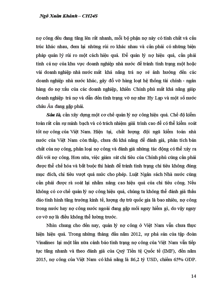 image for page Nợ công Việt Nam những năm gần đây thực trạng và giải pháp