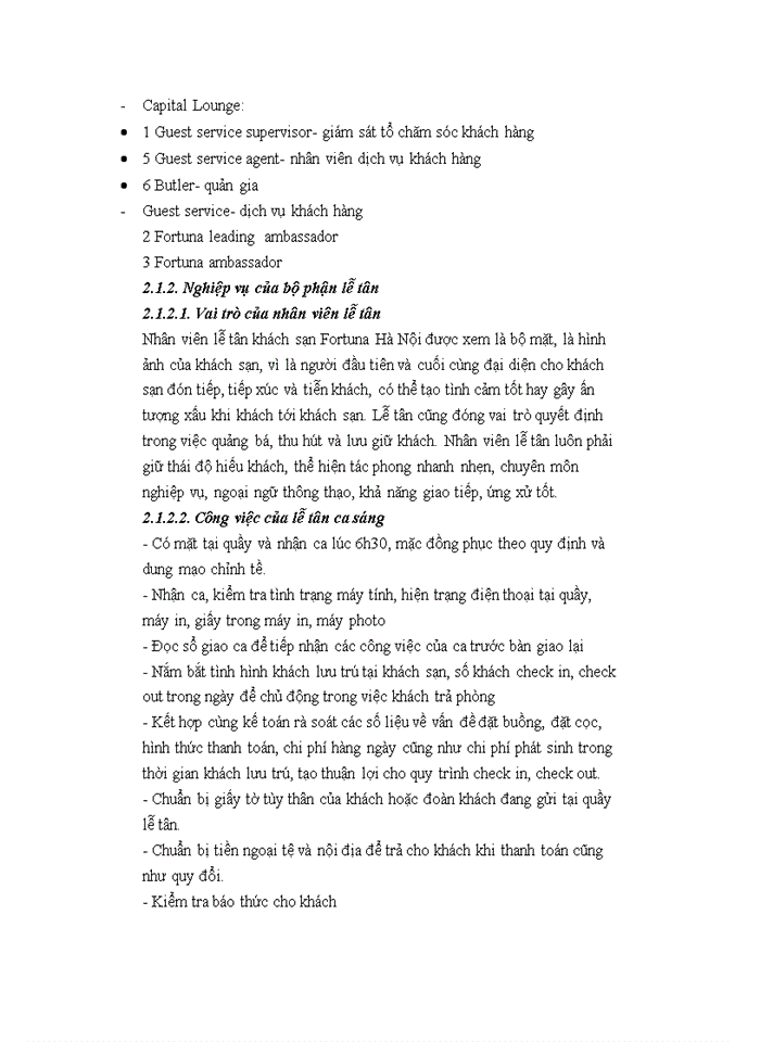 image for page Báo cáo KHÁCH SẠN FORTUNA HÀ NỘI