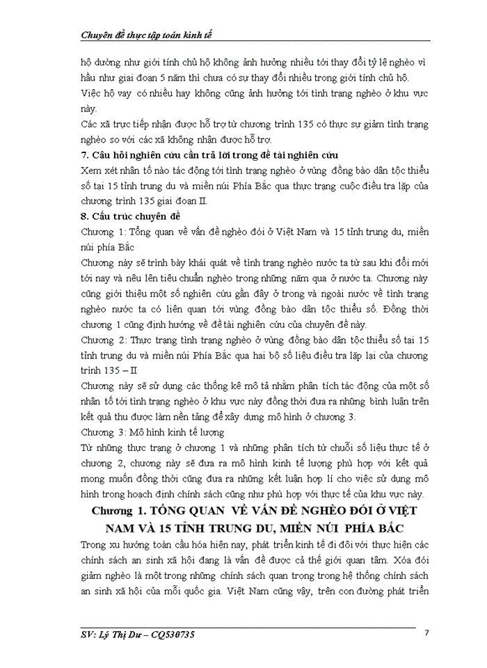 image for page Phân tích một số nhân tố tác động tới tình trạng nghèo ở vùng đồng bào dân tộc thiểu số tại 15 tỉnh khu vực trung du và miền núi Phía Bắc qua điều tra lặp lại chương trình 135-II
