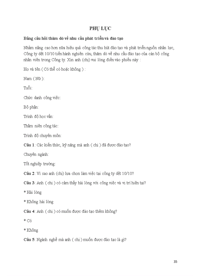image for page Thu hút và đào tạo nguồn nhân lực chất lượng cao nhằm đáp ứng nhu cầu phát triển của Công ty cổ phần Dệt 10 10