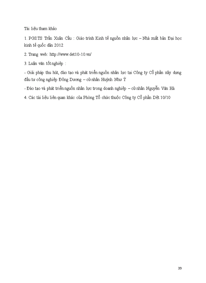 image for page Thu hút và đào tạo nguồn nhân lực chất lượng cao nhằm đáp ứng nhu cầu phát triển của Công ty cổ phần Dệt 10 10