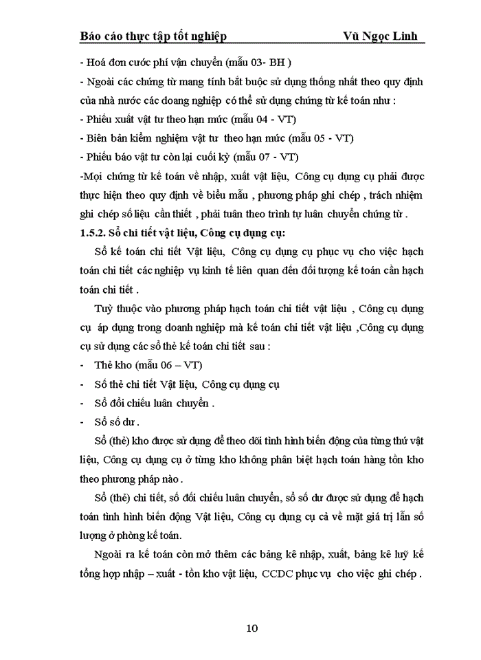 image for page Kế toán vật liệu công cụ dụng cụ Công ty Trách nhiệm hữu hạn Thương mại sản xuất bao bì Nam Khánh
