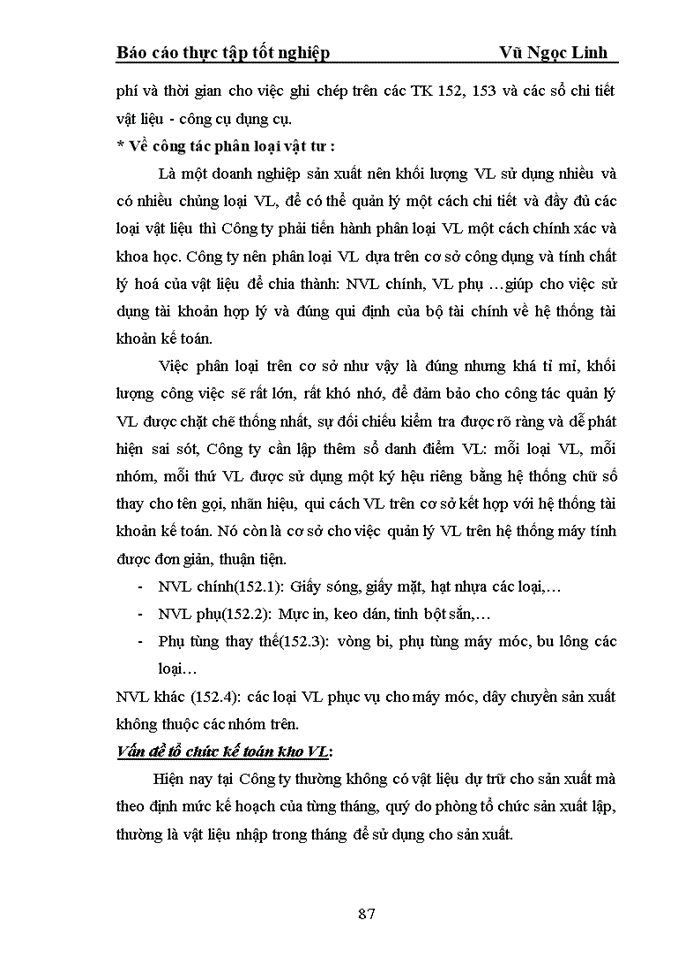 image for page Kế toán vật liệu công cụ dụng cụ Công ty Trách nhiệm hữu hạn Thương mại sản xuất bao bì Nam Khánh