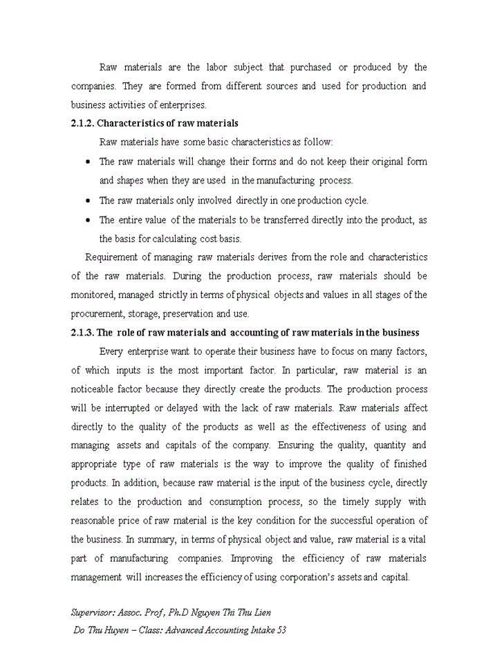 image for page Completing the accounting of raw materials at Fancy Creation Vietnam Co Ltd tiếng anh