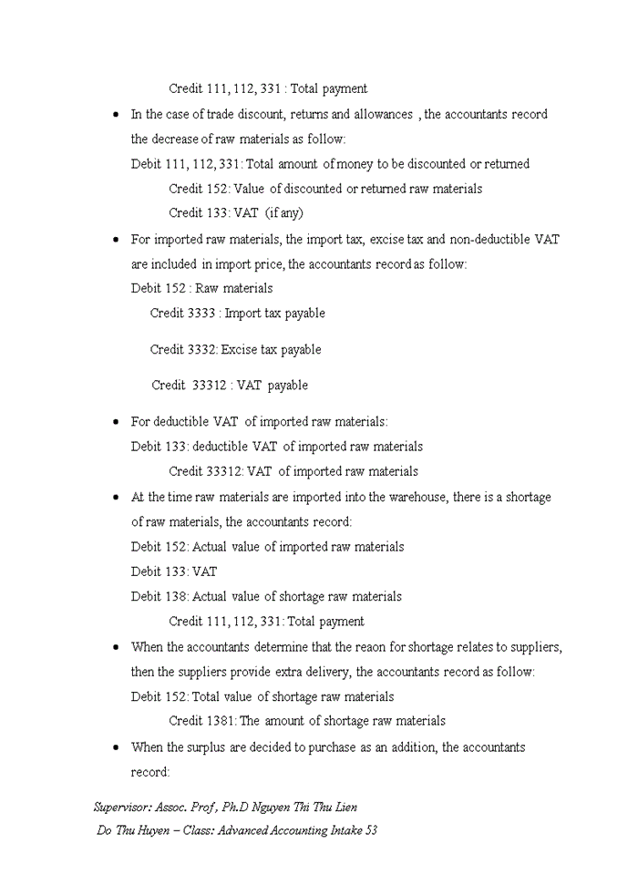 image for page Completing the accounting of raw materials at Fancy Creation Vietnam Co Ltd tiếng anh