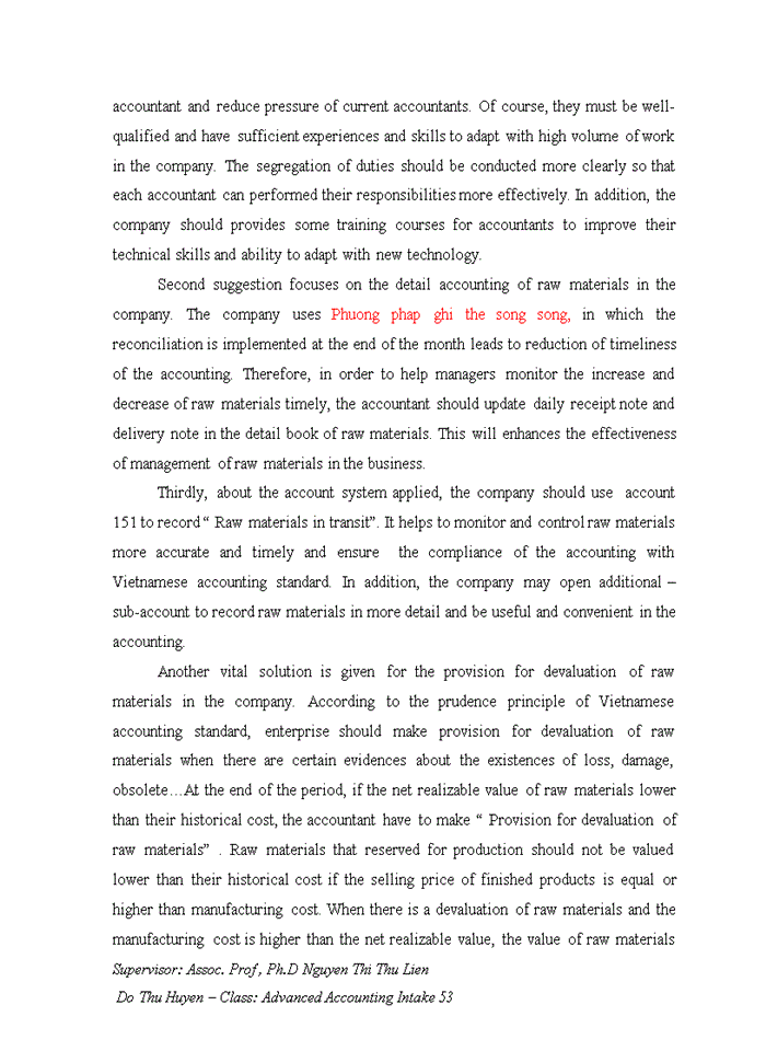 image for page Completing the accounting of raw materials at Fancy Creation Vietnam Co Ltd tiếng anh