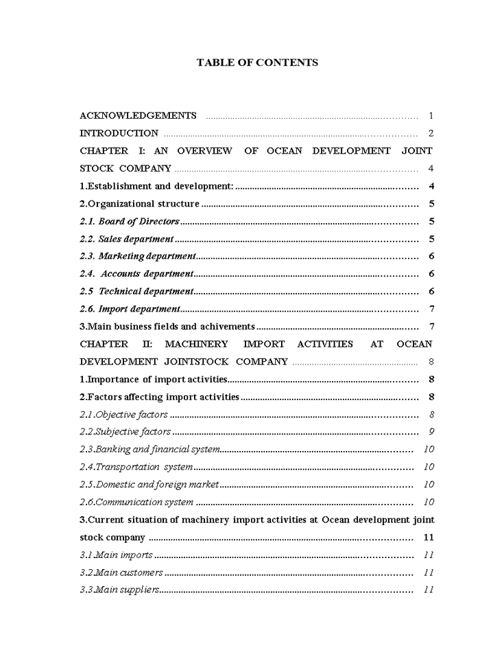 image for page Machinery Import Activities At Ocean Development Joint Stock Company