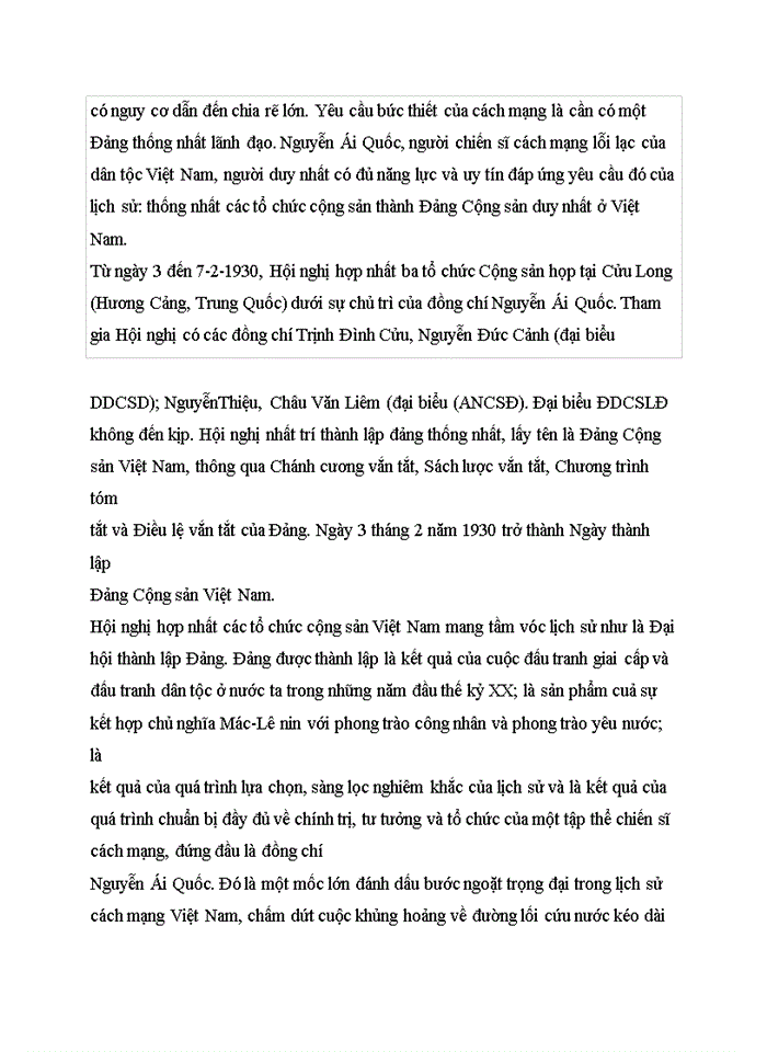 image for page Trình bày vai trò của Nguyễn Ái Quốc trong việc thành lập Đảng Cộng sản Việt Nam
