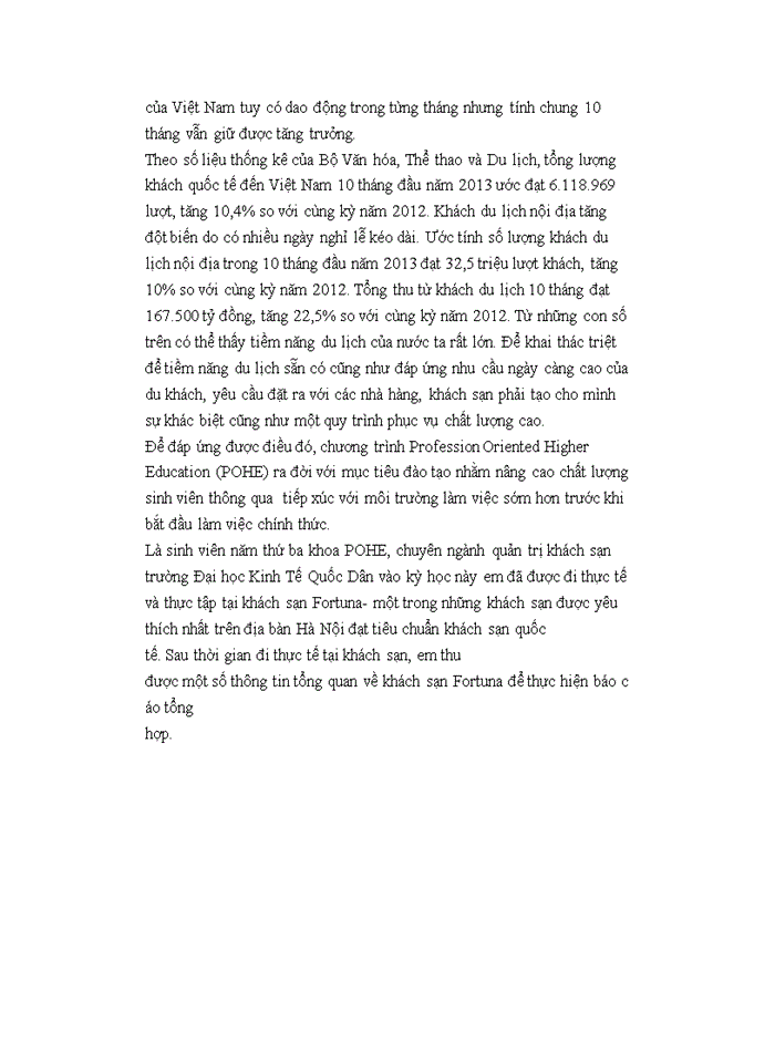 image for page Báo cáo KHÁCH SẠN FORTUNA HÀ NỘI