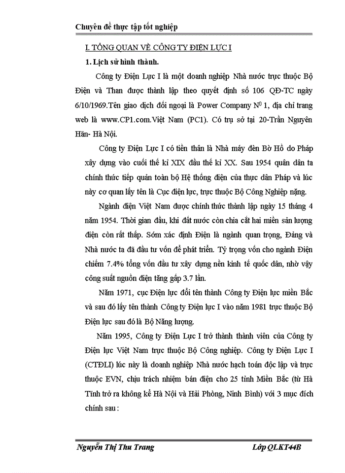 image for page Một số giải pháp hoàn thiện cơ cấu tổ chức bộ máy của cơ quan Công ty Điện lực I