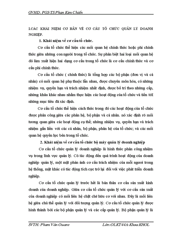 Một số giải pháp hoàn thiện cơ cấu tổ chức quản lý ở công ty cổ phần vật tư ngành nước Vinaconex