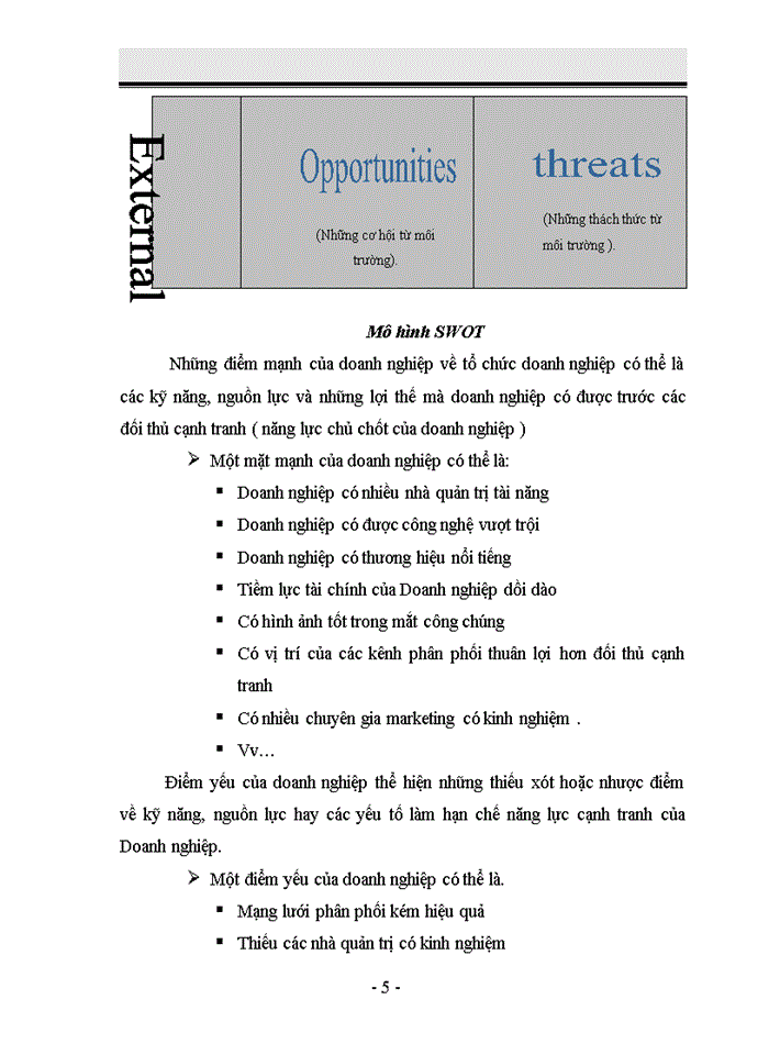 image for page Phân tích SWOT trong việc xây dựng chiến lược kinh doanh tại công ty Internet Viettel