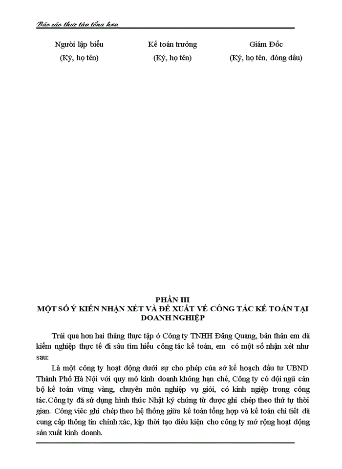 image for page Một số ý kiến nhận xét và đề xuất về công tác kế toán tại Doanh Nghiệp