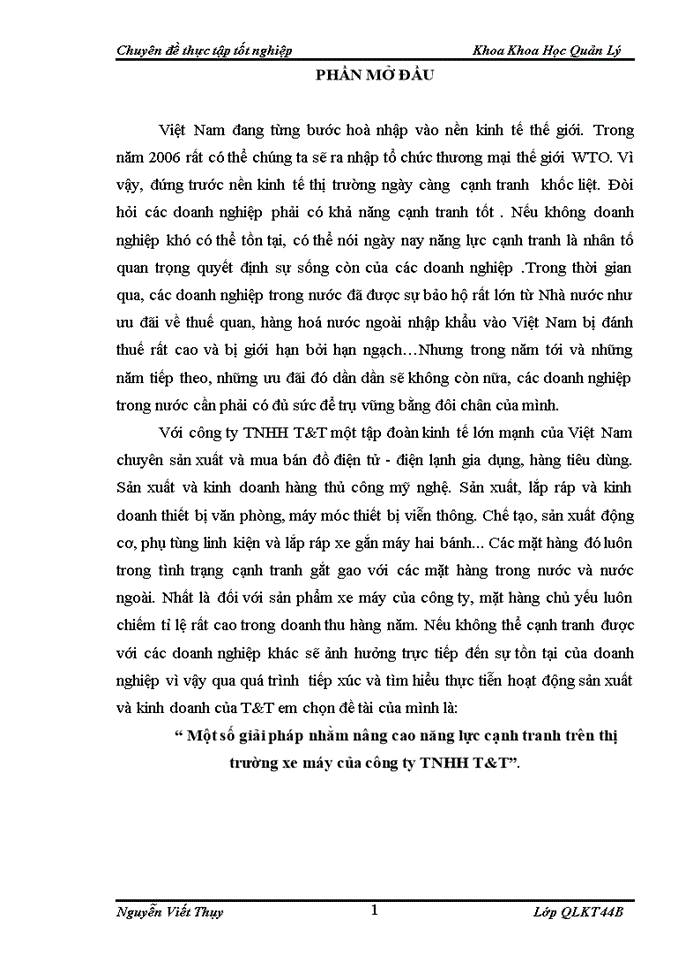 image for page Một số giải pháp nhằm nâng cao năng lực cạnh tranh trên thị trường xe máy của công ty Trách nhiệm hữu hạn T T
