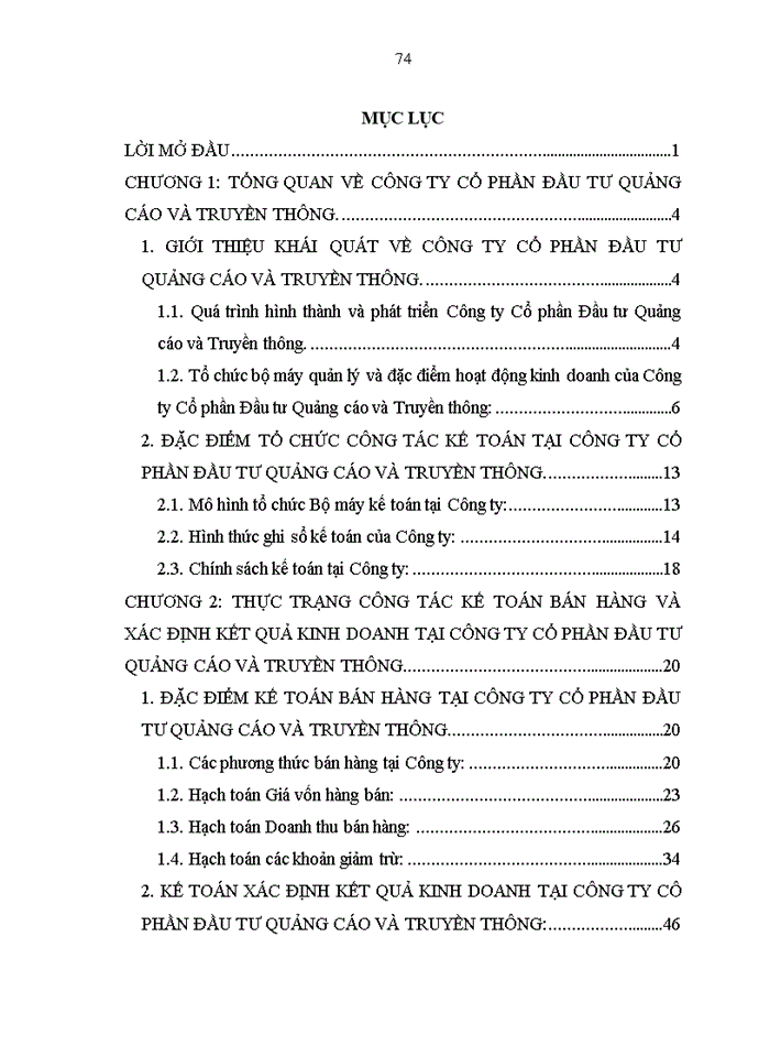 image for page HOÀN THIỆN CÔNG TÁC KẾ TOÁN BÁN HÀNG VÀ XÁC ĐỊNH KẾT QUẢ KINH DOANH TẠI CÔNG TY CỔ PHẦN ĐẦU TƯ QUẢNG CÁO VÀ TRUYỀN THÔNG