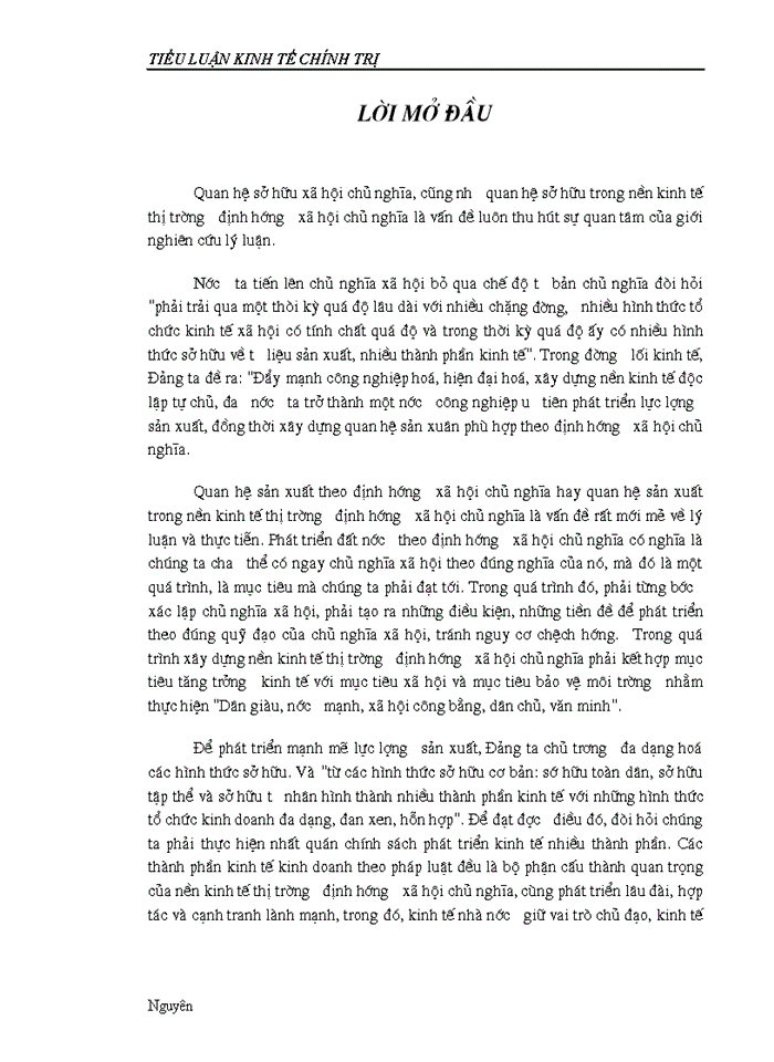 image for page TIỂU LUẬN KINH TẾ CHÍNH TRỊ