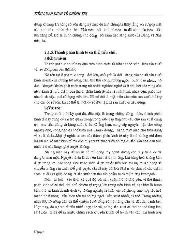 image for page TIỂU LUẬN KINH TẾ CHÍNH TRỊ