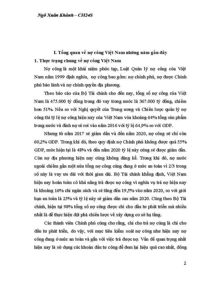 Nợ công Việt Nam những năm gần đây thực trạng và giải pháp