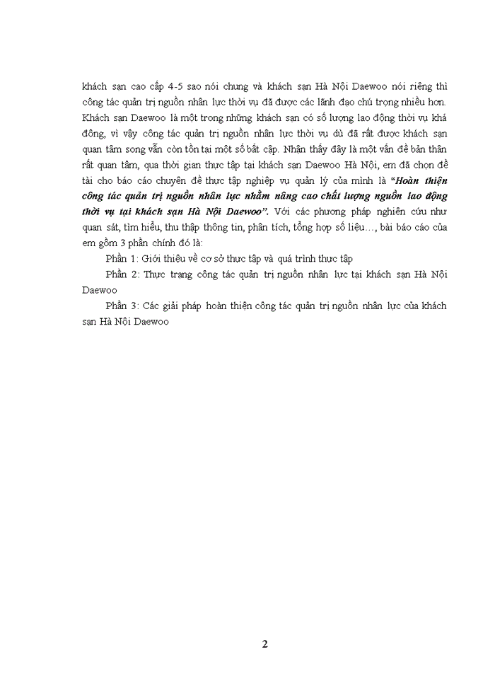 image for page Hoàn thiện công tác quản trị nguồn nhân lực nhằm nâng cao chất lượng nguồn lao động thời vụ tại khách sạn Hà Nội Daewoo
