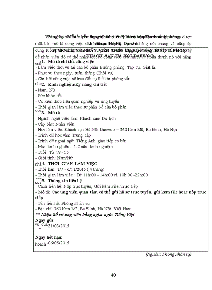 image for page Hoàn thiện công tác quản trị nguồn nhân lực nhằm nâng cao chất lượng nguồn lao động thời vụ tại khách sạn Hà Nội Daewoo