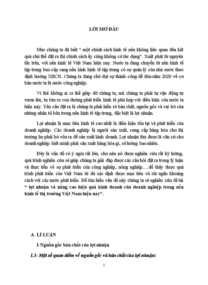 image for page Lợi nhuận và nâng cao hiệu quả kinh doanh của doanh nghiệp trong nền kinh tế thị trưởng Việt Nam hiện nay