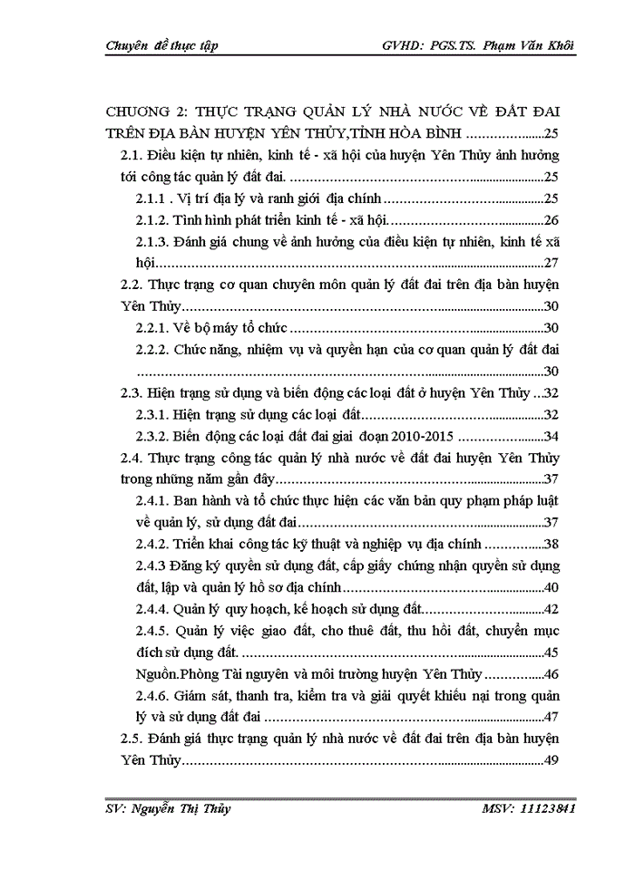 image for page Hoàn thiện công tác quản lý nhà nước về đất đai trên địa bàn huyện Yên Thủy tỉnh Hòa Bình