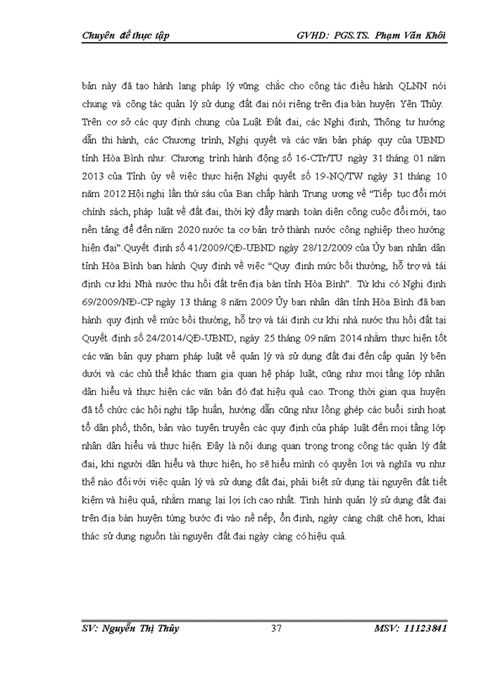 image for page Hoàn thiện công tác quản lý nhà nước về đất đai trên địa bàn huyện Yên Thủy tỉnh Hòa Bình