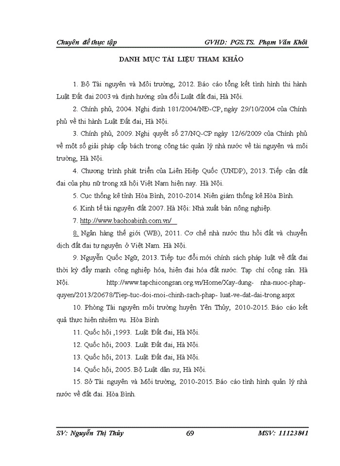 image for page Hoàn thiện công tác quản lý nhà nước về đất đai trên địa bàn huyện Yên Thủy tỉnh Hòa Bình