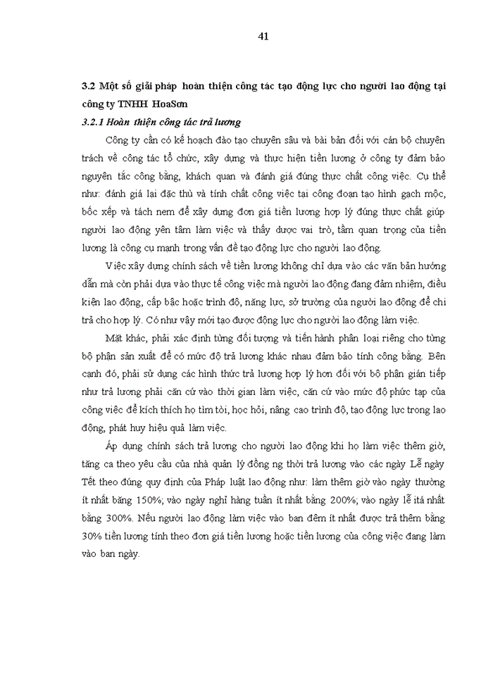 image for page Hoàn thiện công tác tạo động lực cho người lao động tại công ty Trách nhiệm hữu hạn Hoa Sơn