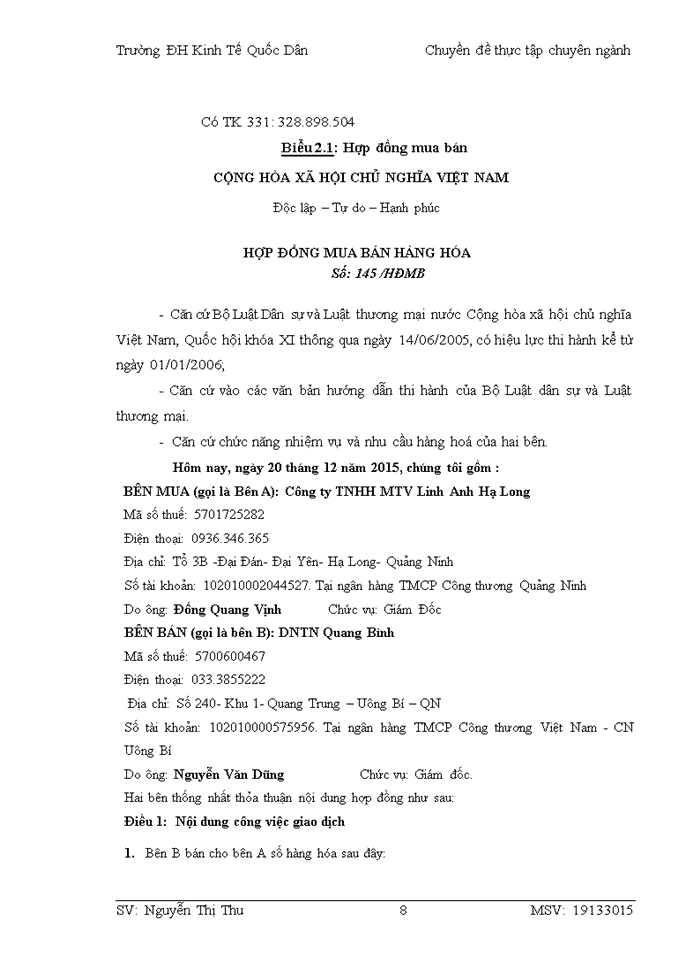 image for page HOÀN THIỆN KẾ TOÁN BÁN HÀNG VÀ XÁC ĐỊNH KẾT QUẢ KINH DOANH TẠI CÔNG TY Trách nhiệm hữu hạn Một thành viên LINH ANH HẠ LONG