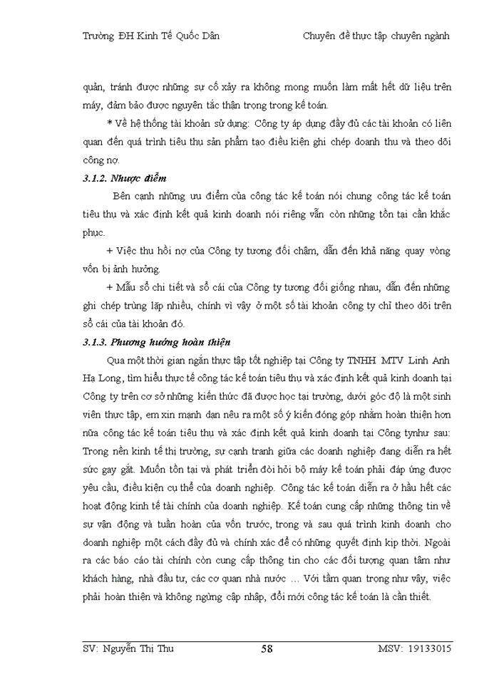 image for page HOÀN THIỆN KẾ TOÁN BÁN HÀNG VÀ XÁC ĐỊNH KẾT QUẢ KINH DOANH TẠI CÔNG TY Trách nhiệm hữu hạn Một thành viên LINH ANH HẠ LONG